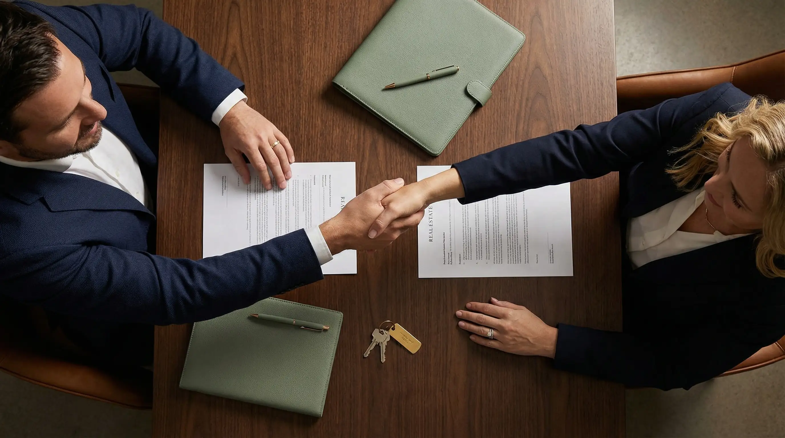 Real estate documents and professional closing